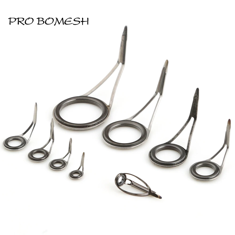 Pro Bomesh 16,9 г, 9 шт./комплект, набор направляющих для спиннинговой удочки, набор, SIC кольцо, направляющая из нержавеющей стали, сделай сам, направляющая удочка, аксессуар