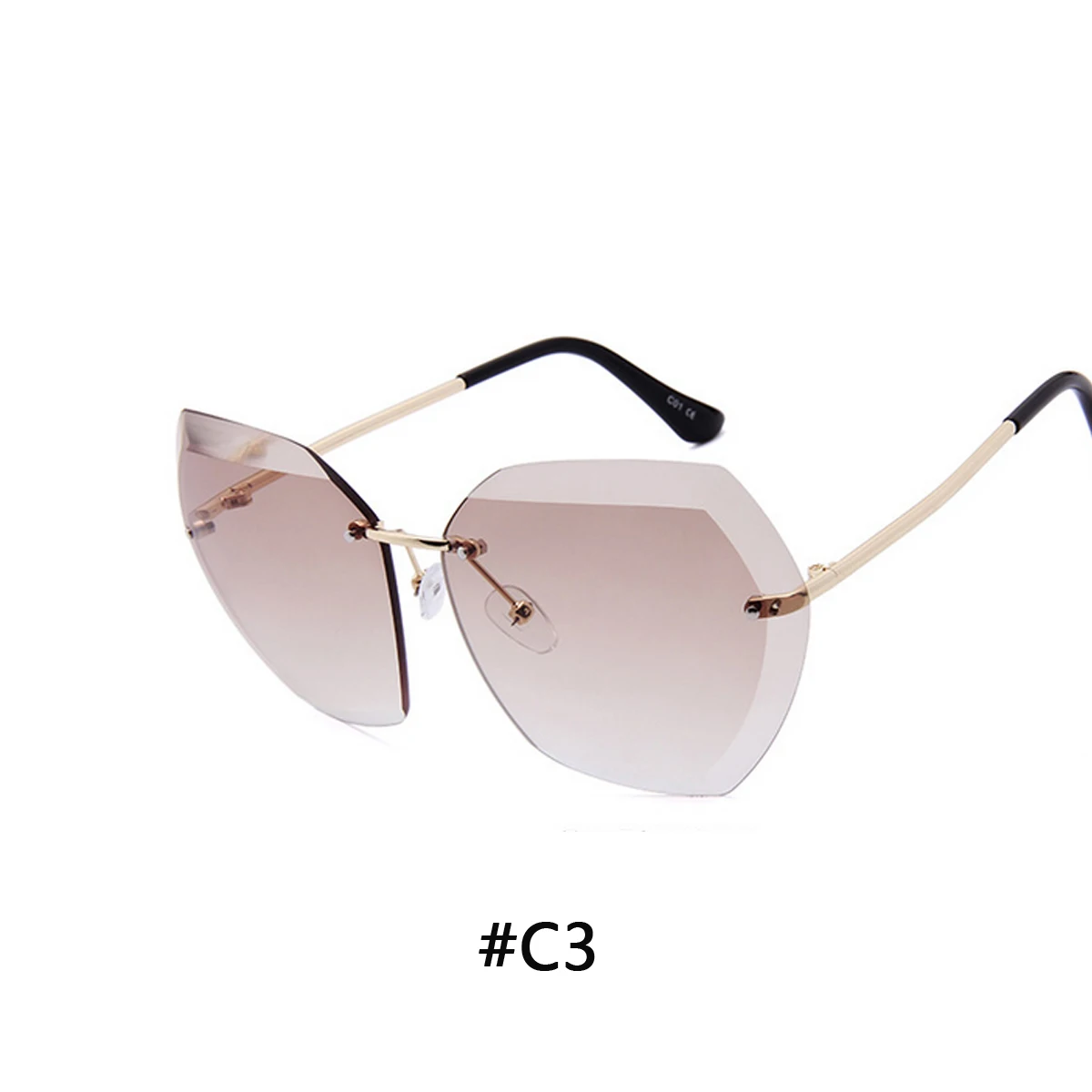 Прозрачные градиентные солнцезащитные очки для мужчин и женщин элегантные без