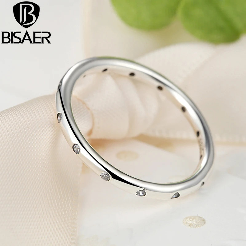 BISAER, новинка, модное простое 925 пробы Серебряное кольцо с капельками, классическое Винтажное кольцо на палец, оригинальное модное ювелирное изделие HJ7132