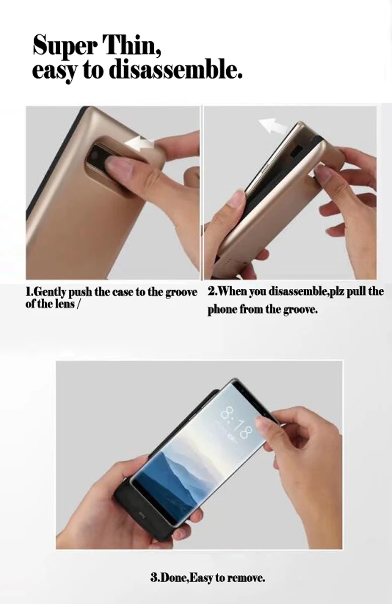 6500 мАч ударопрочный чехол для аккумулятора samsung Galaxy Note 8, чехол для samsung Galaxy Note 9 5000 мАч Зарядное устройство USB чехол