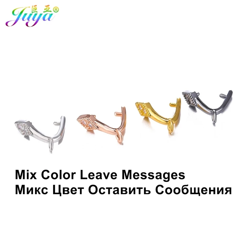 Mix Color Сделай Сам, серьги, ювелирное изделие, зажим, зажим, серьги, крючок, аксессуары для женщин, Стразы ручной работы, Агатовые серьги, ювелирное изготовление - Цвет: Mix Color