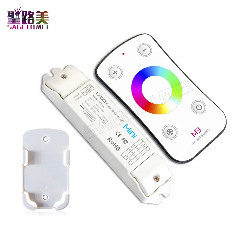 M3 3A DC12V/24 V 3Ax3CH 9A RGB светодиодный получения контроллер + RF Беспроводной сенсорный