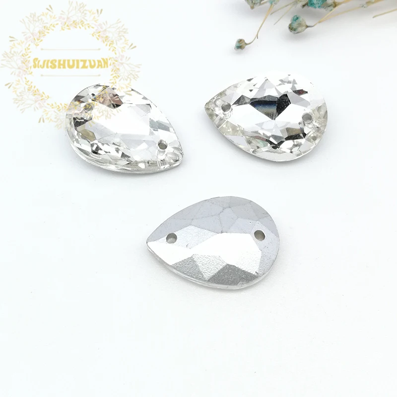 Свадебное платье с двойными отверстиями 7*10 10*14 13*18 18*25 20*30|sew rhinestones|pointback