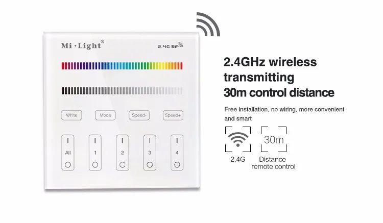 Mi светильник B3 4 зоны RGB/RGBW и яркость затемняя Смарт Панель удаленного Controllerfor СИД светильник лампы или