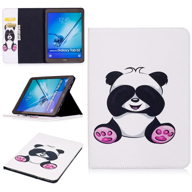Чехол Tab S2 9 7 с рисунком панды чехол для Samsung Galaxy T810 T815 T813 T819 умный планшета из