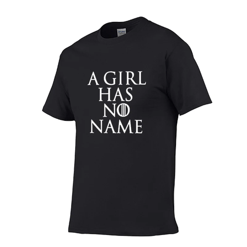 Siemnino A Girl has No Name Funny T Shirt men/Women Short Sleeve Cotton Game of Thrones T-shirt Arya Stark T-Shirts | Мужская одежда