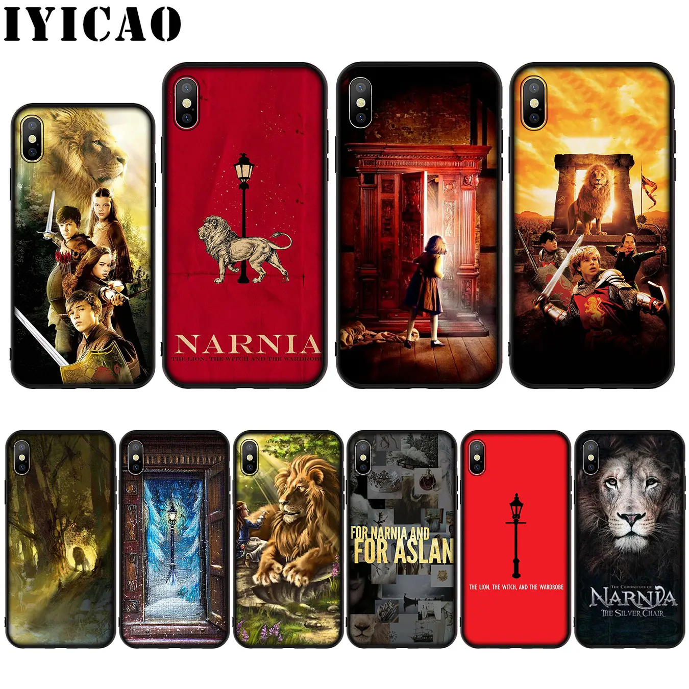 Черный высококачественный силиконовый мягкий чехол The Legends of Narnia для iPhone 11 Pro Max XR X