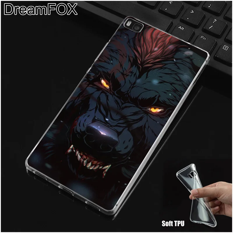 DREAMFOX M341 Luxurious Wolf Soft TPU Silicone Case Cover For Huawei P8 P9 P10 Lite Plus 2017 Honor 8 Pro 9 6X |