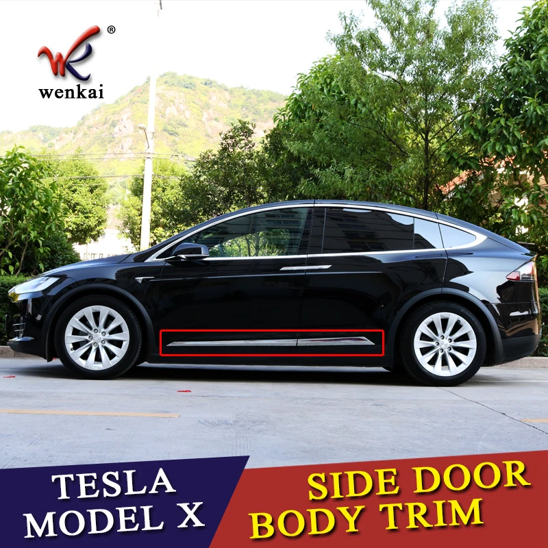 WK автомобильный чехол для Тесла Model X 2016 2017 2018 ABS хромированный боковый литья