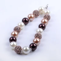 sell at a low price girls bubblegum beaded necklace and nice kids chunky necklace