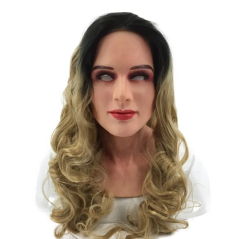 Wig Сексуальная трендовая одежда, вечерние силиконовые маски для трансвеститов, красивые платья, вечерние Костюмы для ролевых игр, высококачественные игрушки для взрослых - Цвет: Wig