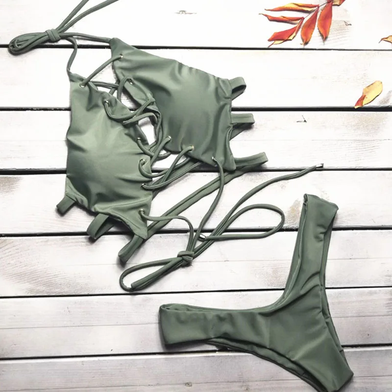 green Стринги бикини купальник стринги пуш ап sexy bikini купальник вверх женский салатовый купальник купальник бразильяна купалник женский push up bikini купальник со шнуровкой купальник на косточках varleinsar купальник би - Цвет: green