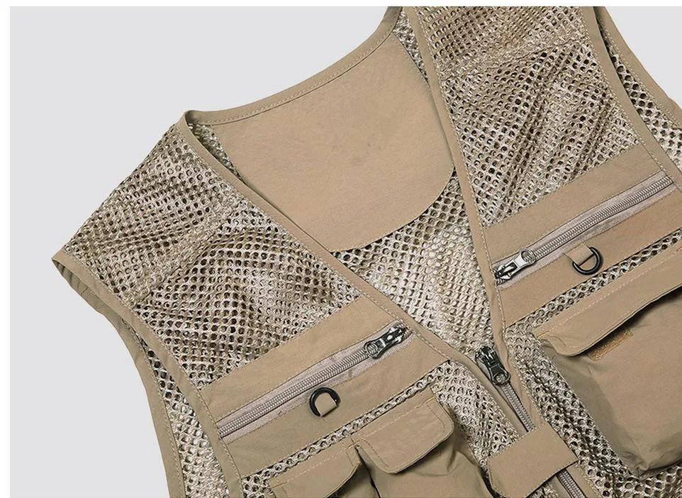 L/4Xl Mens Spring And Autumn Casual Large Size Multi-Color Vest Coats Mesh Patchwork Summer Leisure Male Waistcoats Vests K337 | Мужская