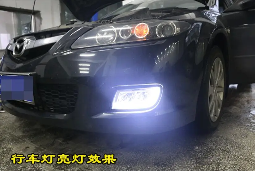Автомобильный бампер, лампа для Mazda 6, мазда 6, противотуманный светильник, 2006, 2007, 2008, 2009, 2010, автомобильные аксессуары, светодиодный DRL Дневной ходовой светильник, Дневной светильник