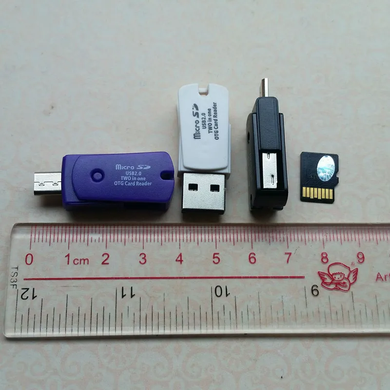 3 цвета Мини Micro USB 2,0 OTG адаптер+ Micro SD TF кард-ридер для телефонов Android внешний портативный USB SD кард-ридер Suppion
