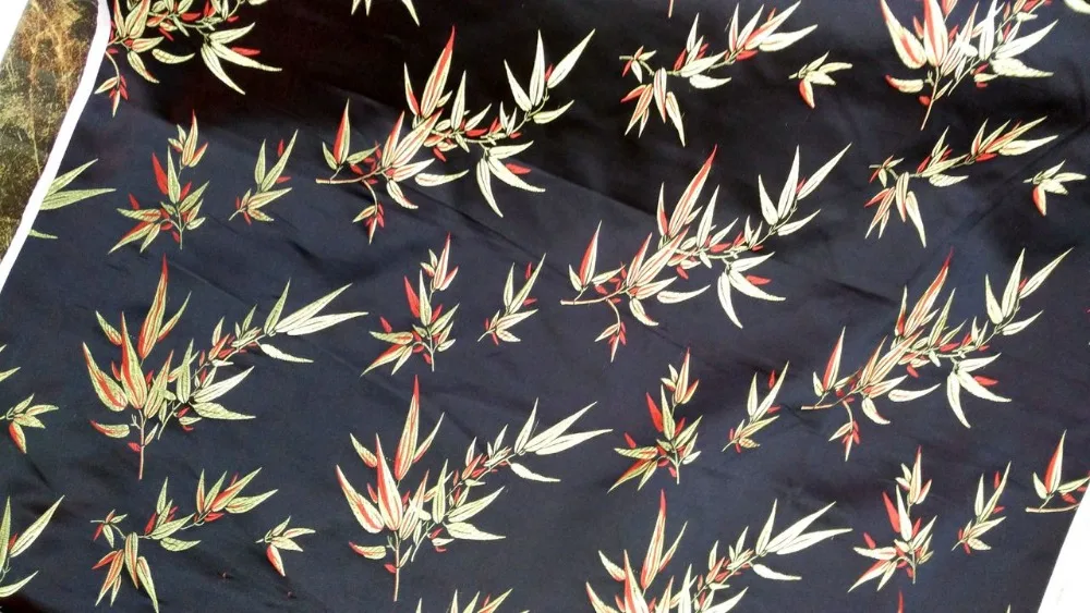 Telas тканая традиционная шелковая тонкая ткань кимоно cheongsam красная Цветочная