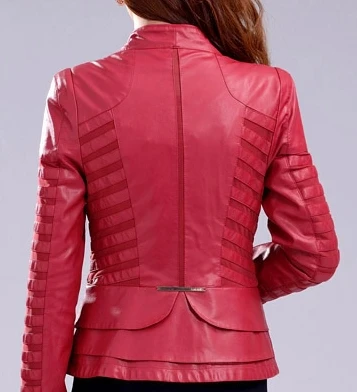 Free shipping 2014 autumn leather female big yards brief paragraph cultivate one's morality dress coat | Женская одежда