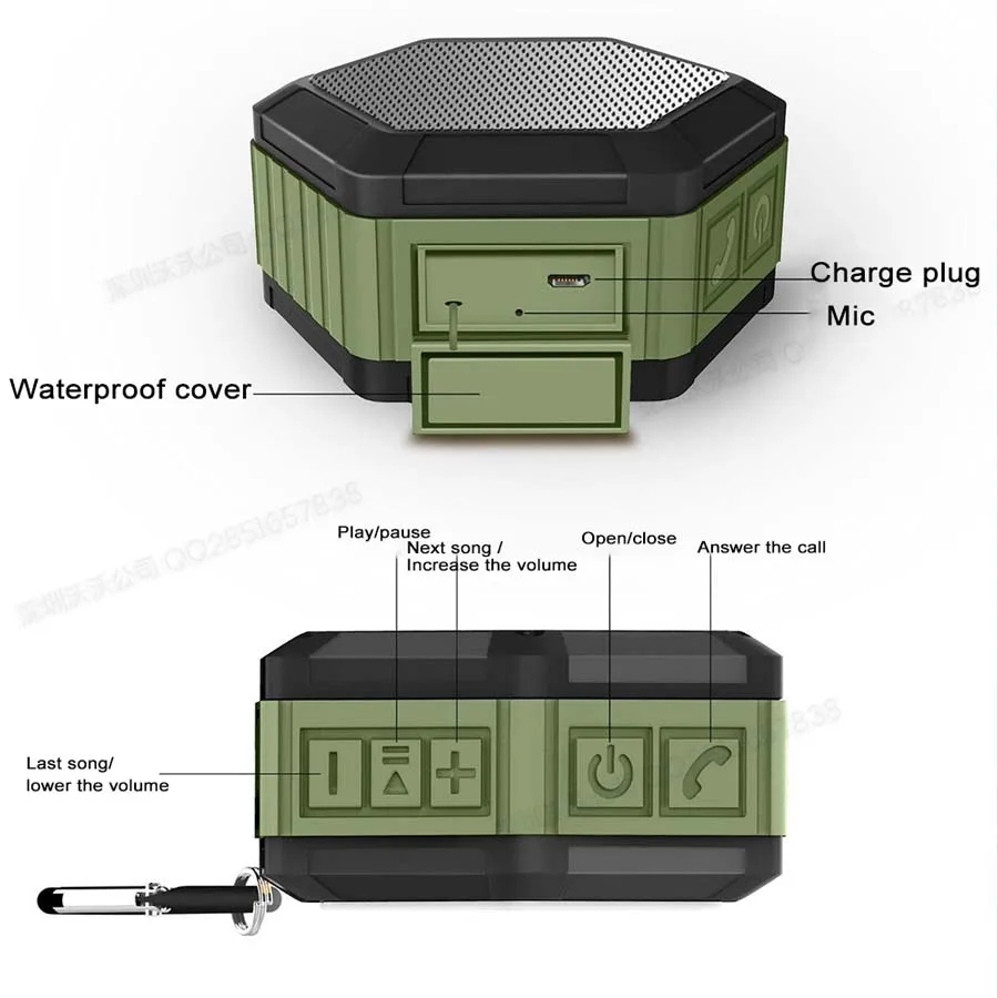 IP65 водонепроницаемый портативный Bluetooth динамик открытый мини велосипед