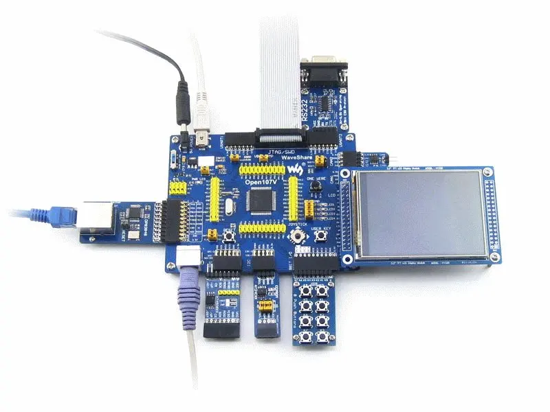 Waveshare STM32 плата STM32F107VCT6 STM32F107 ARM Cortex M3 макетная + 8 аксессуаров модулей = Open107V
