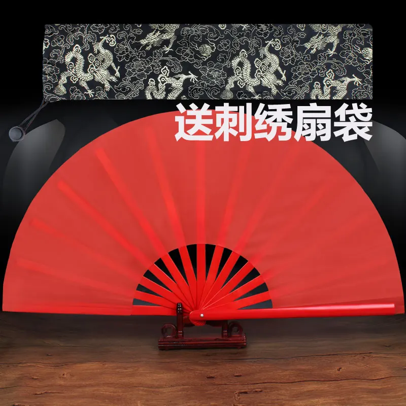 Ручной вентилятор Tai Chi кунг-фу бамбуковое кольцо Красный для боевых искусств |