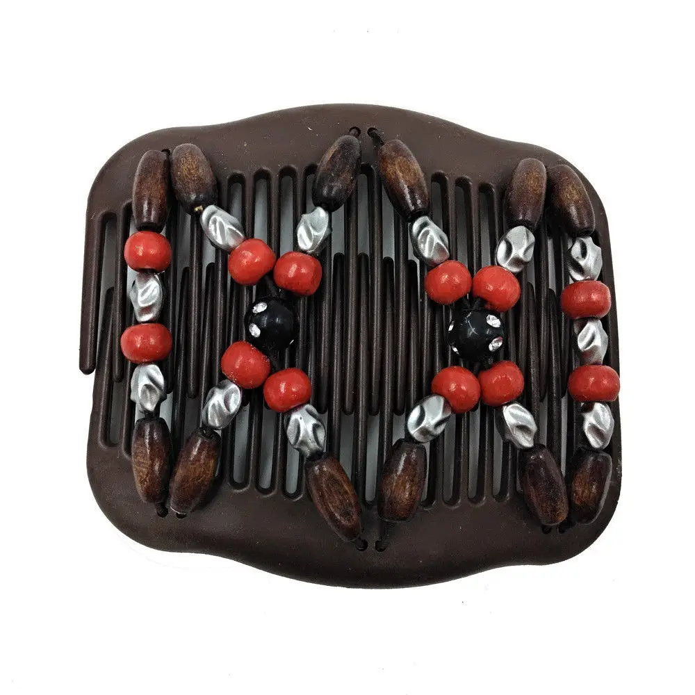 Модные женские аксессуары для волос заколка Бабочка бусины стрейч двойная