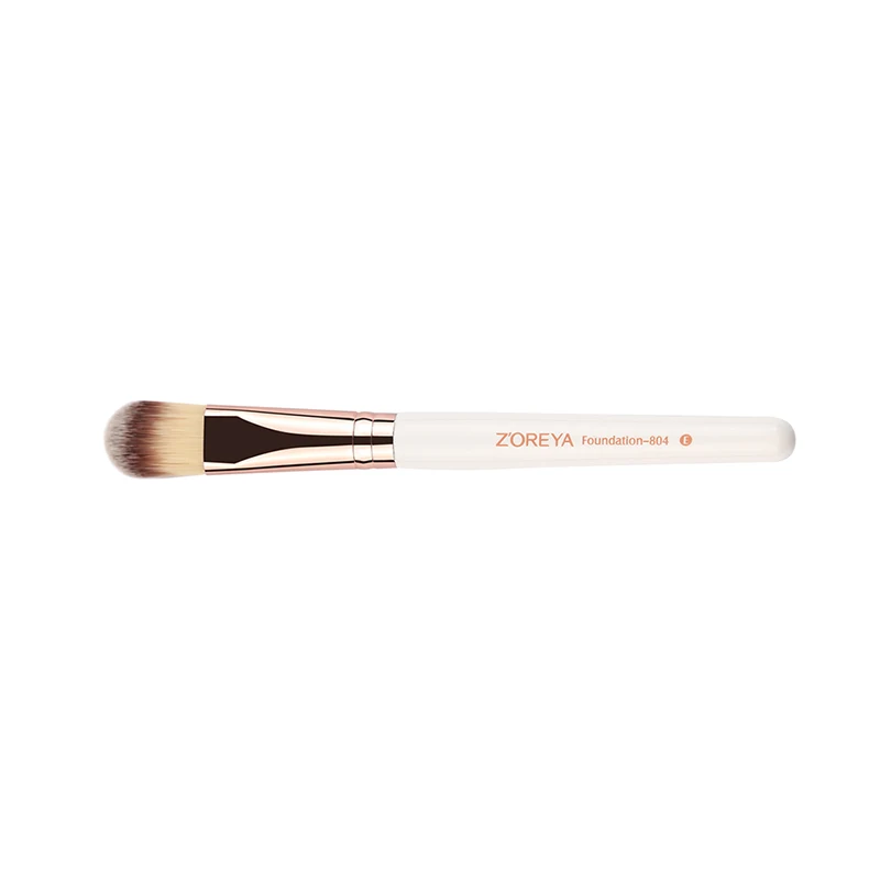 Zoreya Brand New arrive High quality white wooden handle Make up brush Foundation for women cosmetic make tool | Красота и здоровье