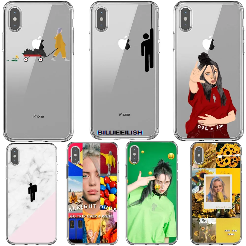 Billie eilish задняя крышка для iPhone X 7 6 S Plus 5 5S SE чехол телефона ТПУ случаях Coque 8
