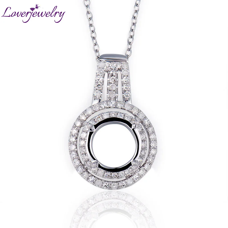 Крепление Подвески с натуральным бриллиантом 585 Белое золото 14 карат белое