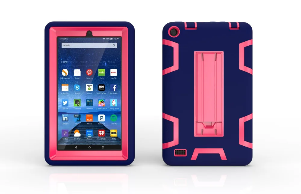Soft Silicone + PC Shockproof Hybrid Heavy Duty Armor Combo Robot Stand Case Cover For Amazon Kindle Fire HD 7 2015 Generation | Компьютеры
