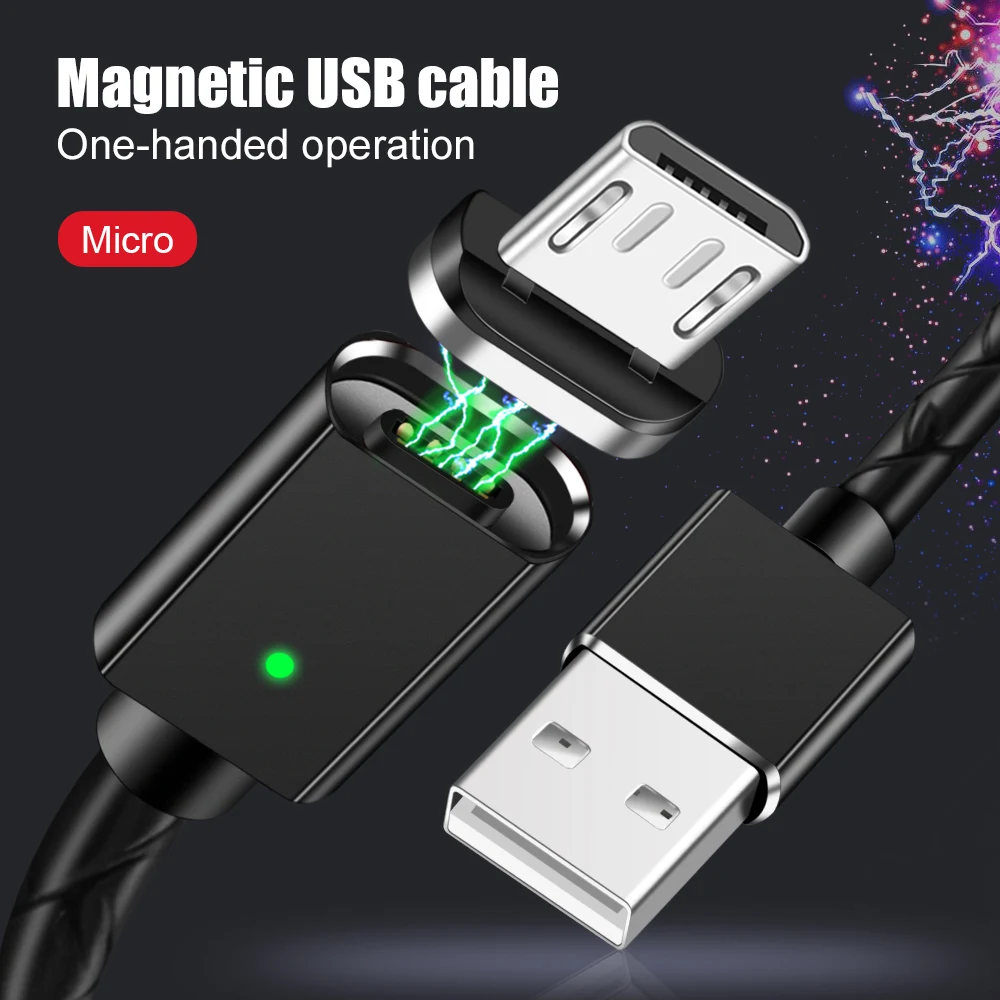 Магнитный USB кабель OLAF 3A для iPhone Type C магнитное зарядное устройство зарядный Micro