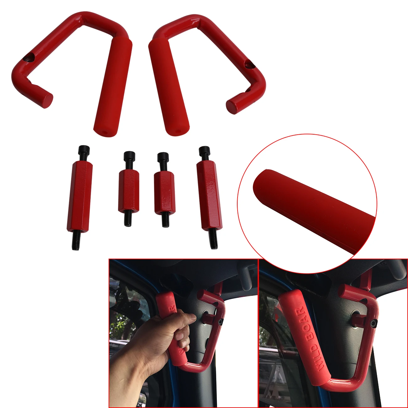 1 пара передняя рукоятка для Jeep Wrangler JK 2/4 2007 2017|jeep wrangler handle|roll bar handlesjeep jk handle |