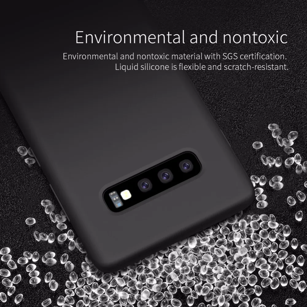 Жидкий силиконовый чехол NILLKIN для Samsung Galaxy S10 /S10 Plus pro мягкая задняя крышка с