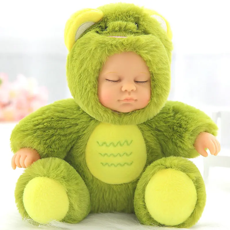 frog 17 см и 28 см детские игрушки Спящая девочка Косплей Животные костюм слон и пчела одеваются Детские Висячие Игрушки для девочек Дети - Цвет: frog