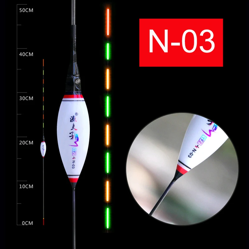 Funhe рыболовный поплавок с батареей светящиеся поплавки высокая яркость