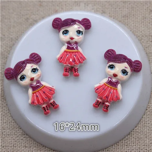 20pcs 20 штук, новинка, смешанный дизайн, каваи, миниатюрный кабошон для маленьких девочек с плоской задней стороной, сделай сам, скрапбукинг, высота около 24 мм - Цвет: 20pcs