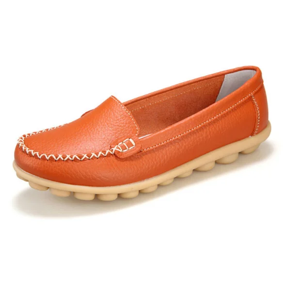 Женские мокасины из натуральной кожи без застежки большие размеры | Обувь