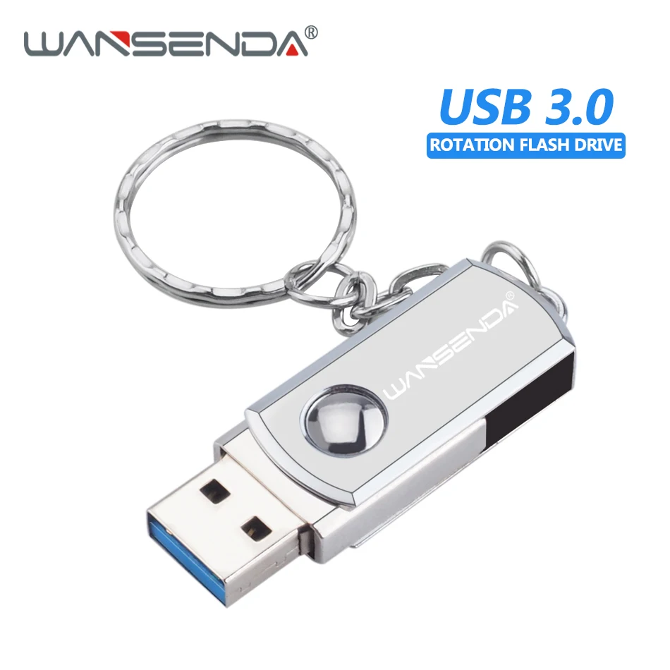 WANSENDA флеш накопитель USB 3 0 256 ГБ 128 64 32 16 8 высокоскоростная флешка металлическая