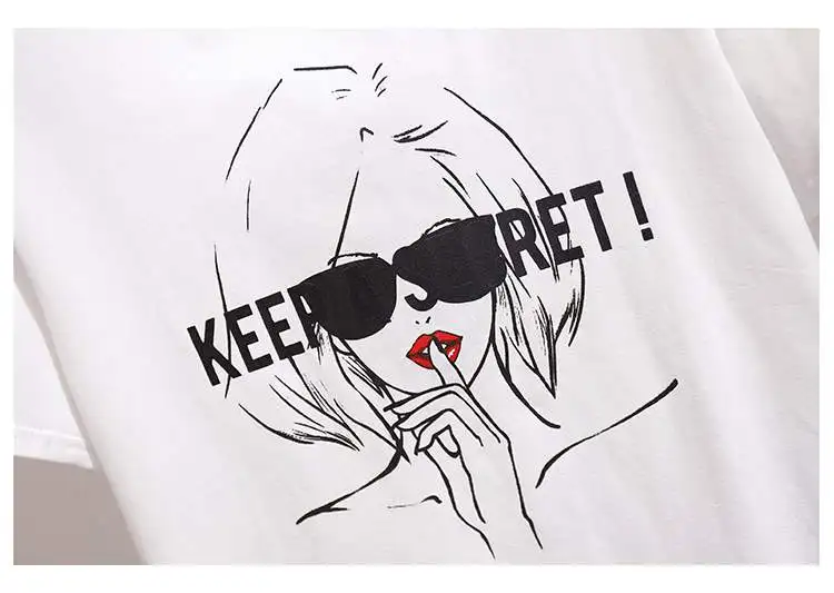 Летняя футболка джинсовые шорты костюмы женская индивидуальность с надписью