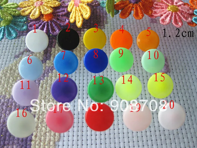 

12mm Snap Buttons T5 300sets/lot Mixed 20 Colors randomly Baby Diaper Clothes Resin Button