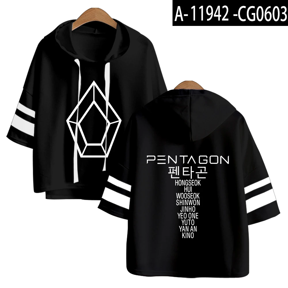L Stary kids kpop толстовки ривердейл короткий рукав Харадзюку модные толстовки для женщин крутая весенне-летняя одежда с пентагоном в стиле хип-хоп - Цвет: L