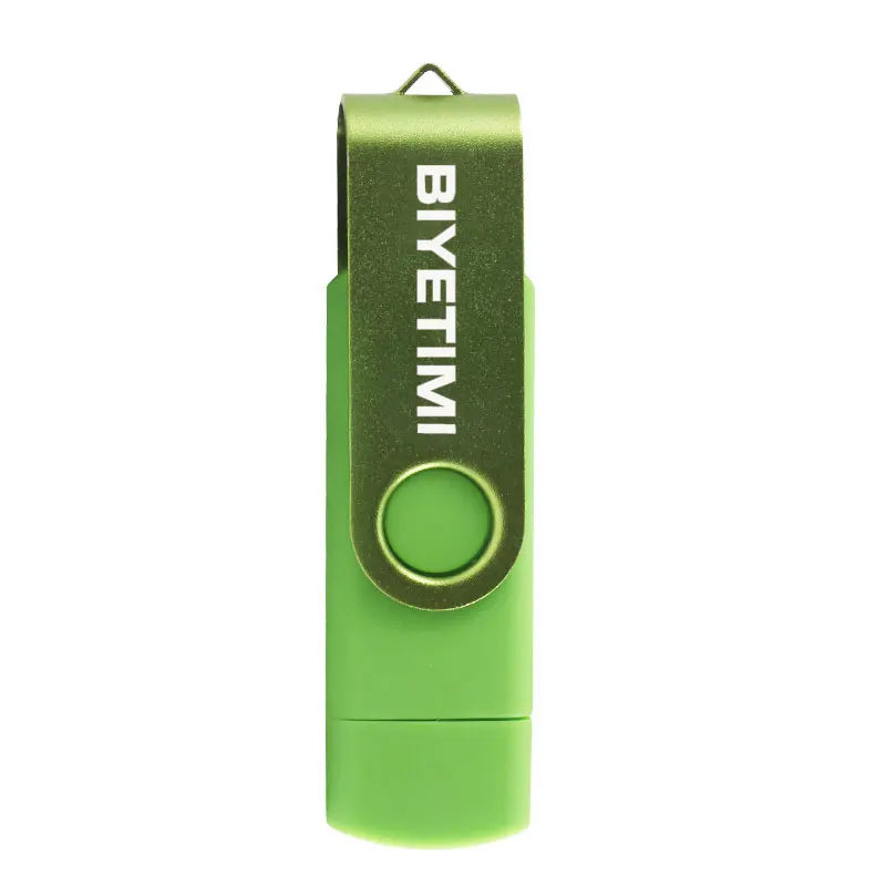 Biyetimi Модные 6 видов цветов otg Usb 2,0 Usb 4/8/16/32/64 ГБ Usb флэш-накопитель полный Ёмкость переносной usb-накопитель, объемом памяти memory stick подарок - Цвет: Зеленый