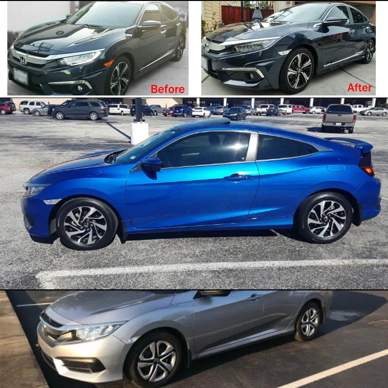 Gtinthebox левый/правый JDM-Копченый боковой маркер световая линза для установки 10-го поколения Honda Civic Fender/боковой маркер