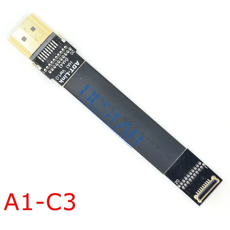 FPV микро HDMI мини налокотник адаптер 5 см 2 м FPC лента 0 экранированный плоский
