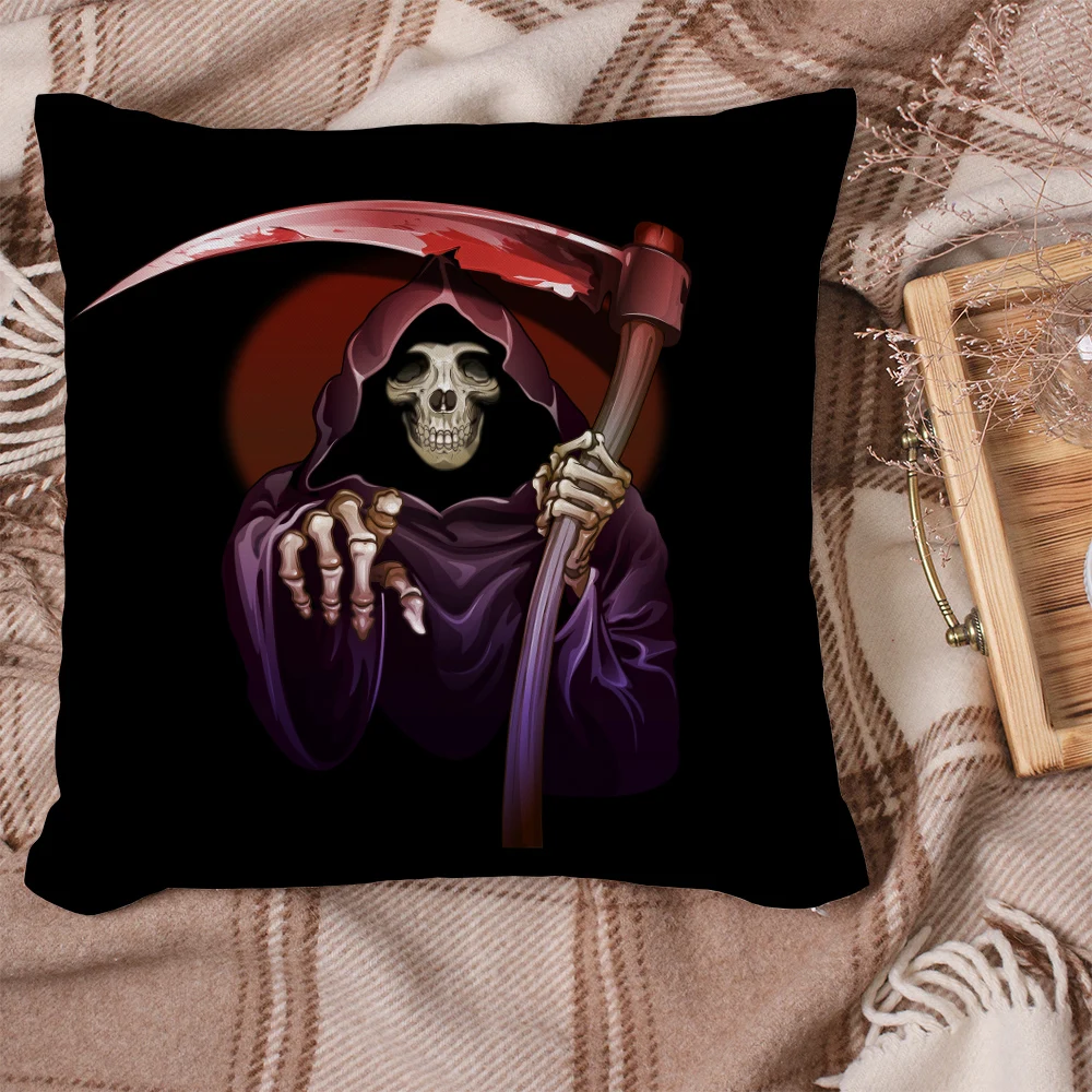 Серия Хэллоуин подушка со скелетом чехол Grim Reaper Печать Гостиная диван сиденье