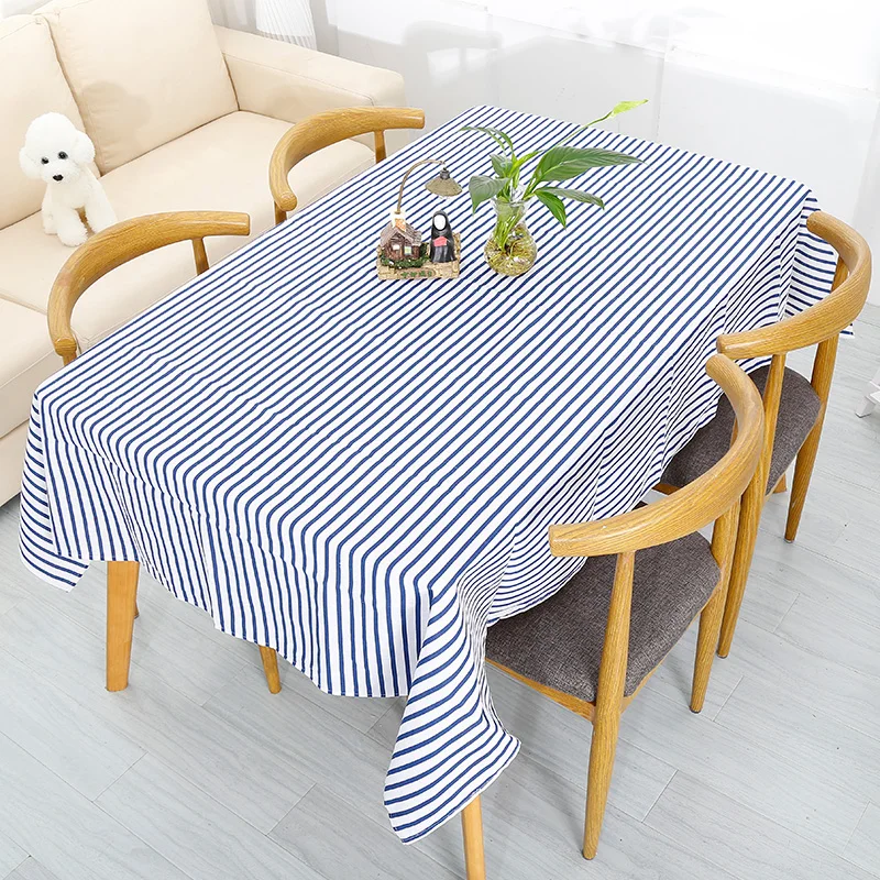 ESQUIRE Linen Cotton Tablecloths Stripe Square Rectangle Modern Table Cloth Dining Protection Cover Hotel Home Decoration | Дом и сад