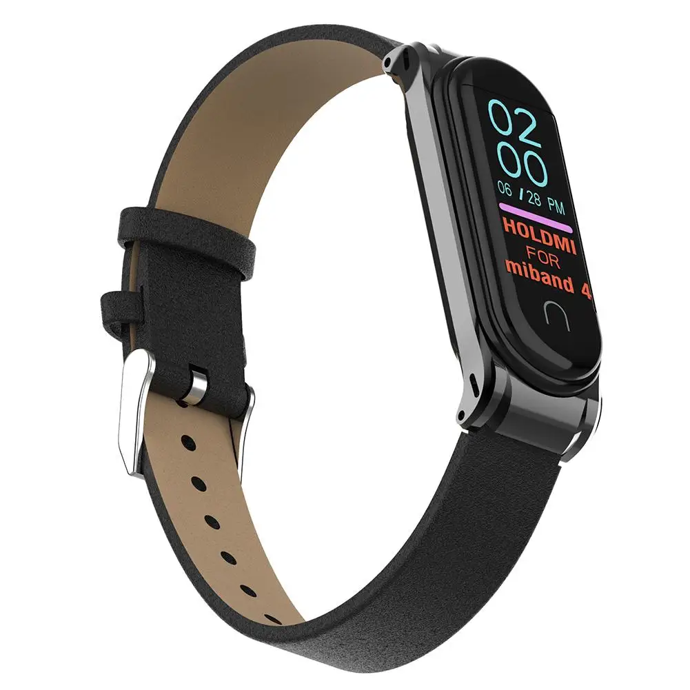 PU кожаный изящный ремешок для часов Замена Srtap браслет Xiaomi mi Band 3/mi 4 Smart аксессуары