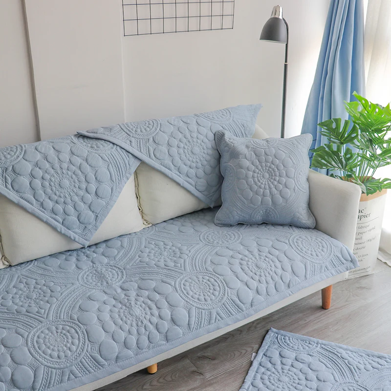 Чехол для дивана 1 шт. 3D плотный чехол с цветочным узором Хлопковый современный