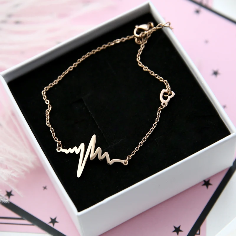 Браслет-цепочка YUN RUO из нержавеющей стали розовое золото нержавеющая сталь 316L 2017