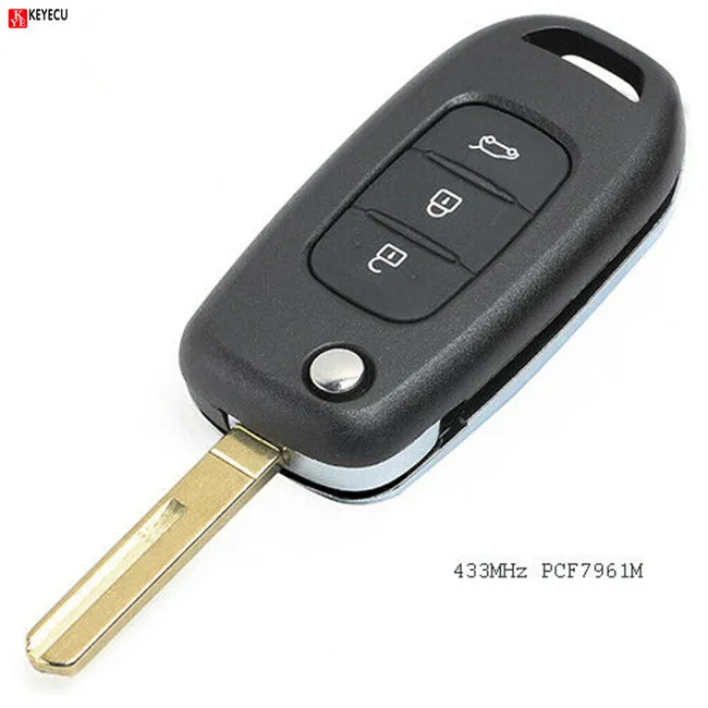 Новый запасной дистанционный ключ Keyecu 433 МГц PCF7961M для Renault Kadjar Captur Megane 3 Symbol 2013 2014