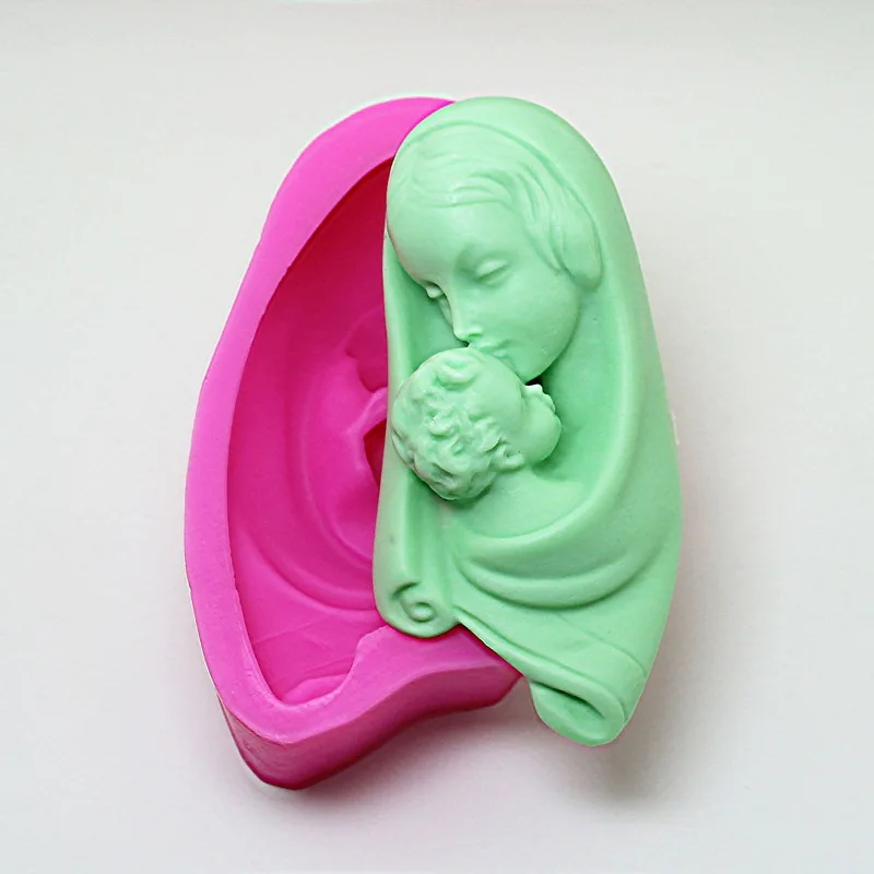 

Mother loves baby handmade silicone Mold for handmade soap making Resin Craft Mold